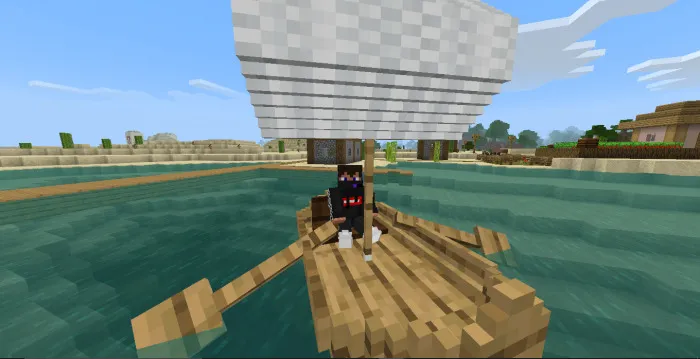 Fast boat in Minecraft