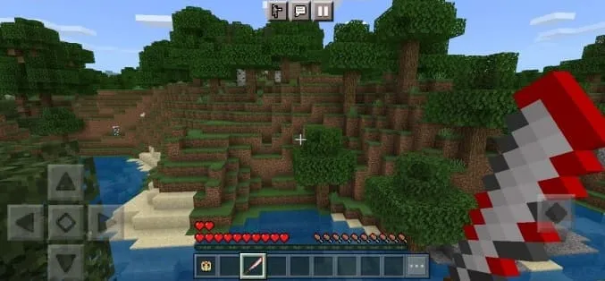 Jason's machete in his hand