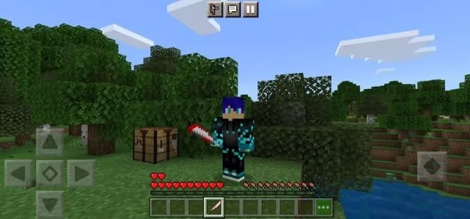 Jason's machete in the third person