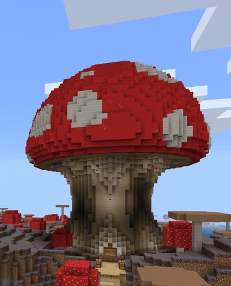 Mushroom temple in Minecraft