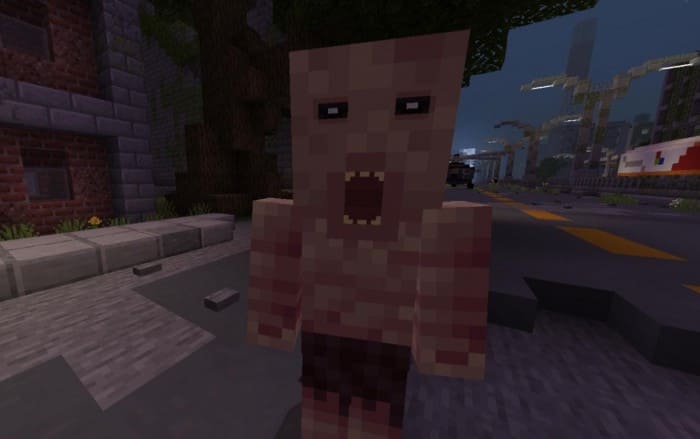 Infected zombie in Minecraft