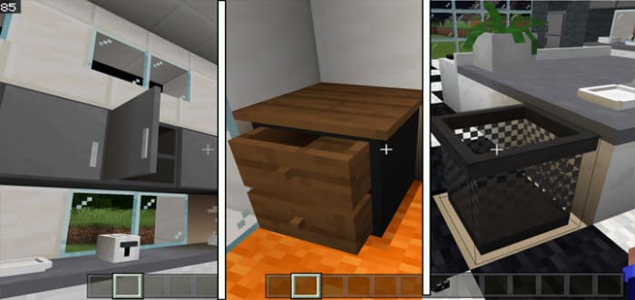 Furniture with inventory in Minecraft