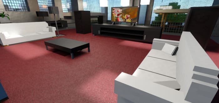 Furniture demonstration in Minecraft