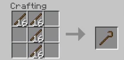 Crafting a staff in Minecraft