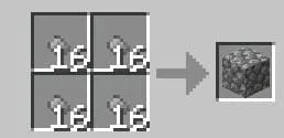 Crafting pebbles in Minecraft