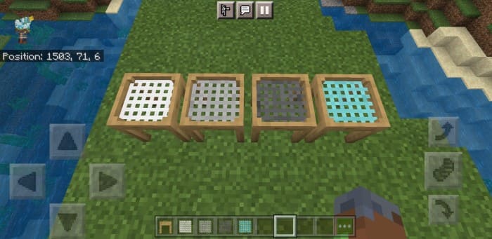 A sieve in Minecraft