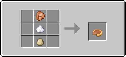 Crafting a chicken pie in Minecraft