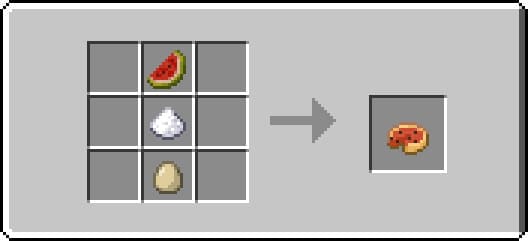 Crafting watermelon pie in Minecraft