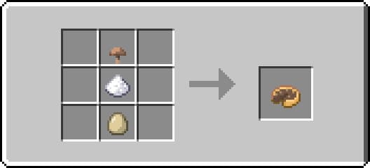 Crafting a mushroom pie in Minecraft