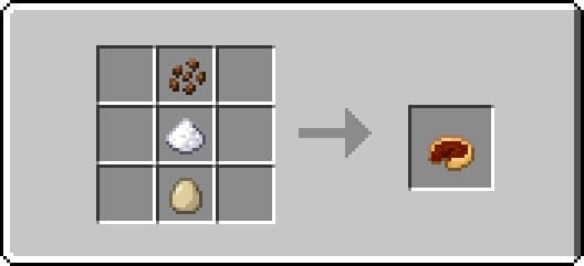 Crafting a chocolate cake in Minecraft