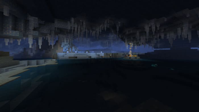 Ледяные пещеры в Minecraft