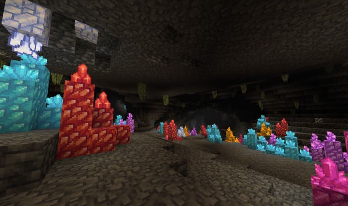 Кристальные пещеры в Minecraft