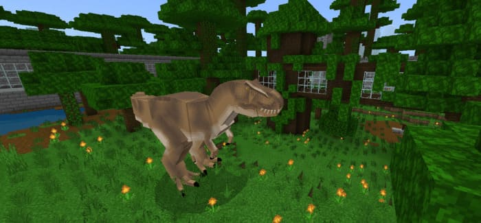 Динозавр Тираннозавр в Minecraft