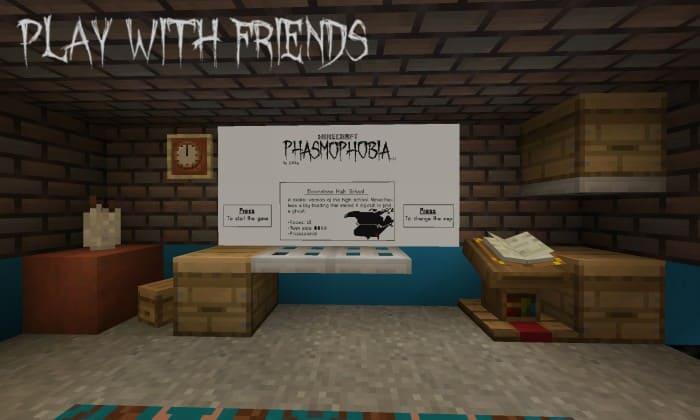 Phasmophobia map lobby in Minecraft
