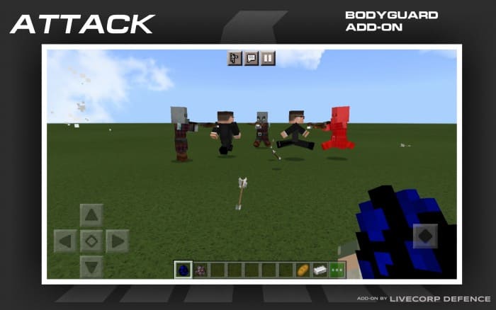 Bodyguard attacks in Minecraft