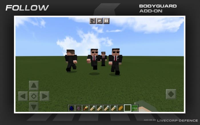 Bodyguard goes to Minecraft