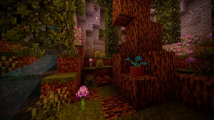 View of blocks in the Overworld