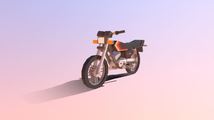Бордовый мотоцикл