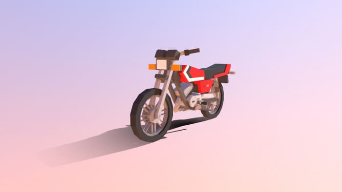 Красный мотоцикл