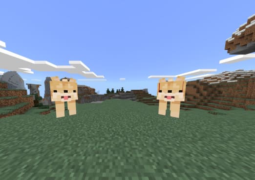 Inu the dog in Minecraft