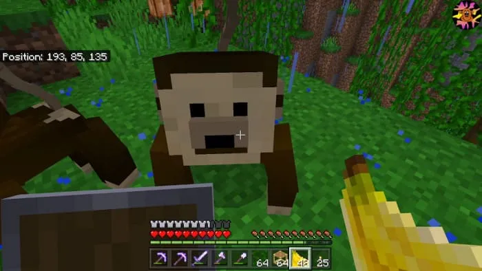 Monkey in Minecraft