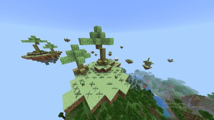 Парящие острова в Minecraft