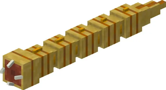 Giant worm in Minecraft