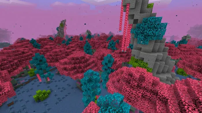 Flower Aurora in Minecraft