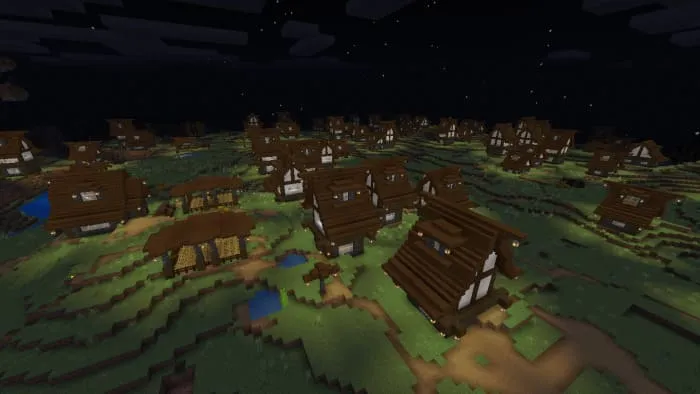 City residents at night