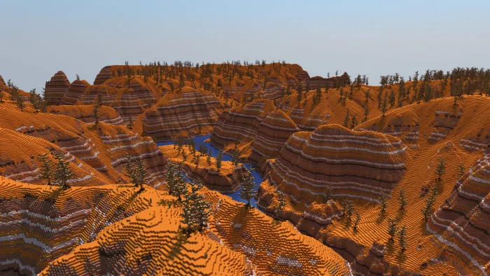 View of the golden canyon