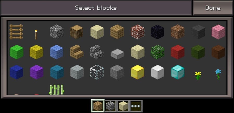 Blocks in Minecraft 0.1.1