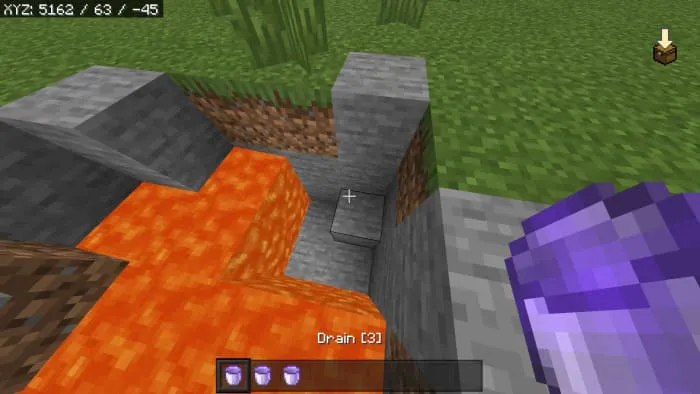 Drainage of lava 3x3