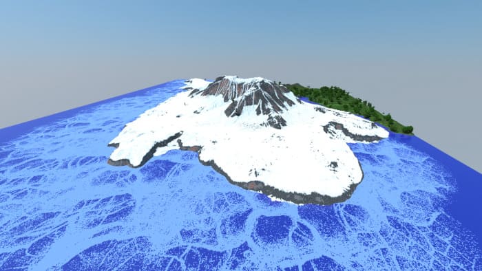 Огромная гора из снега