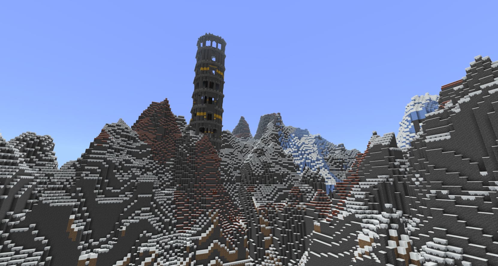 Fortress rubble in Minecraft
