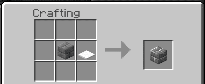 Crafting a block with snow