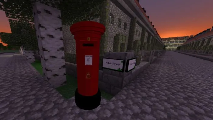 English mail boxes in Minecraft