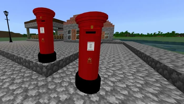 A block in the form of a mailbox