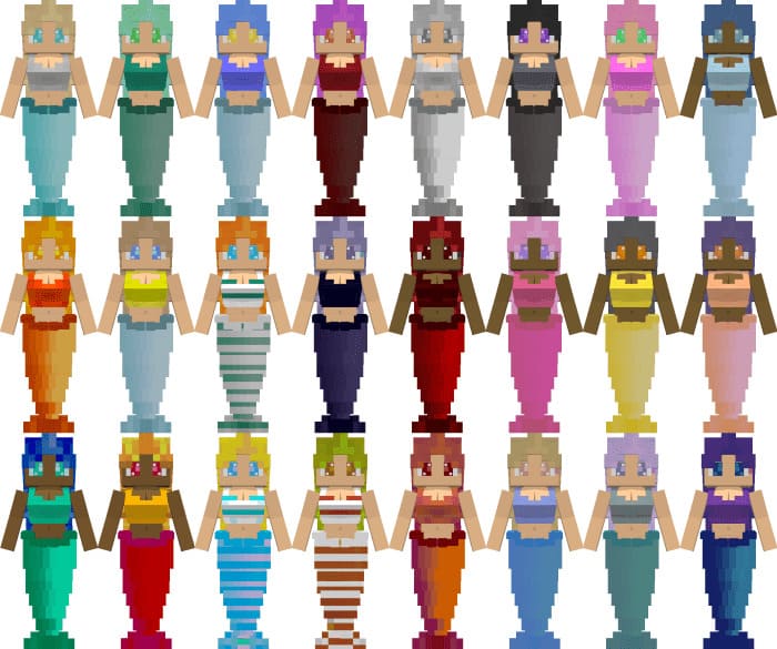 Variants of mermaids in addon