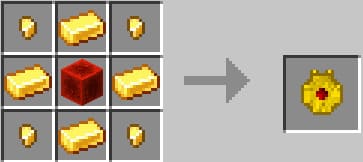 Crafting a golden amulet