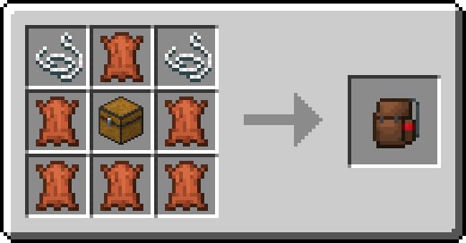 Crafting a backpack in Minecraft