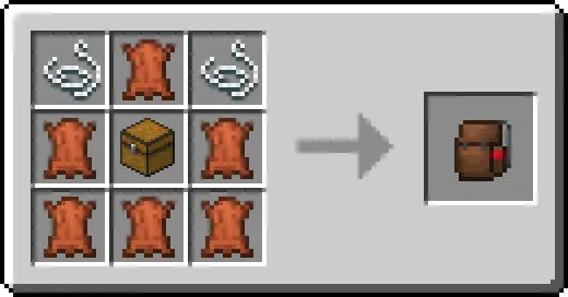 Crafting a backpack in Minecraft