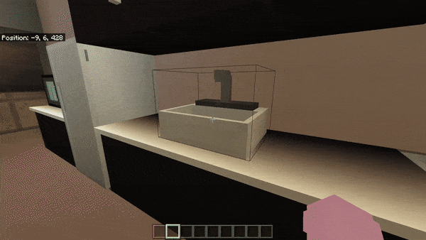 Working sink in Minecraft