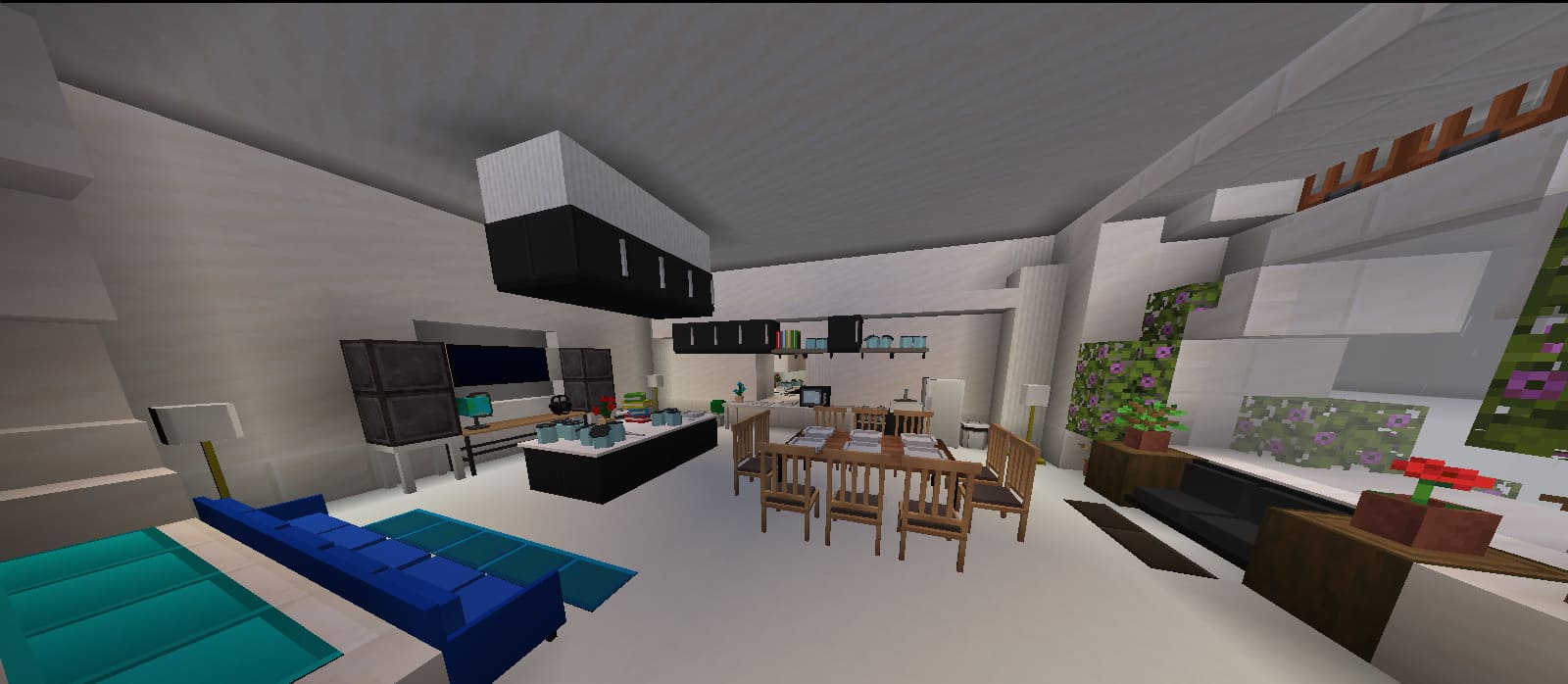 Art Nouveau kitchen in Minecraft