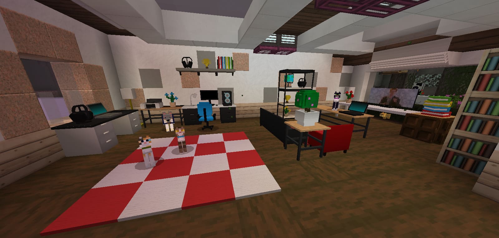 Example of a room with furniture Minecraft
