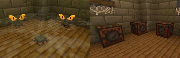 Effect blocks and sound blocks in Minecraft