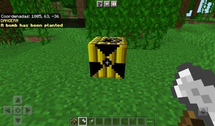 Nuclear bomb in Minecraft