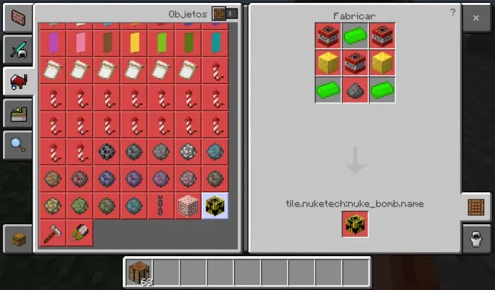 Crafting a nuclear bomb in Minecraft