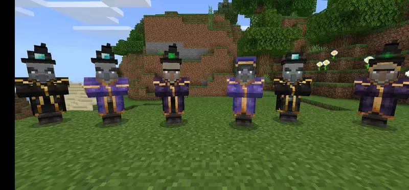 Friendly witch in Minecraft