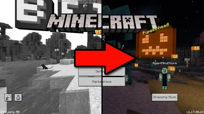 Comparison of beta and regular version background