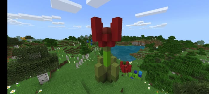 Гигантский красный цветок